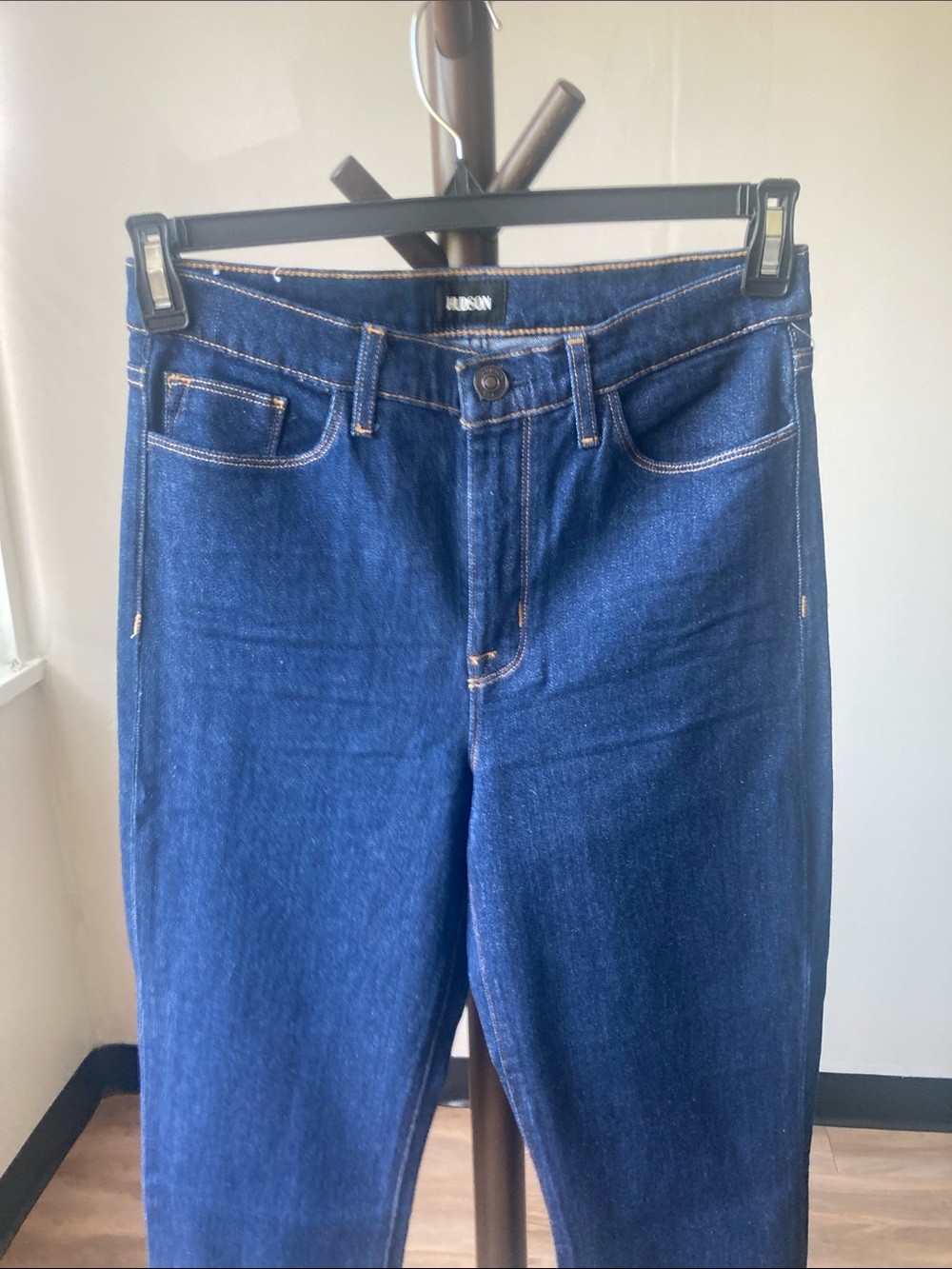 Hudson jean high rise Zoeey deep cuff straight crop jean casual denim size 27 - Picture 13 of 17